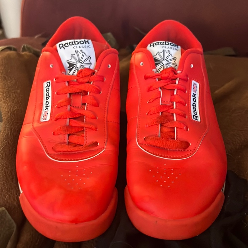 Red Reebok Classic Princess size 10.5